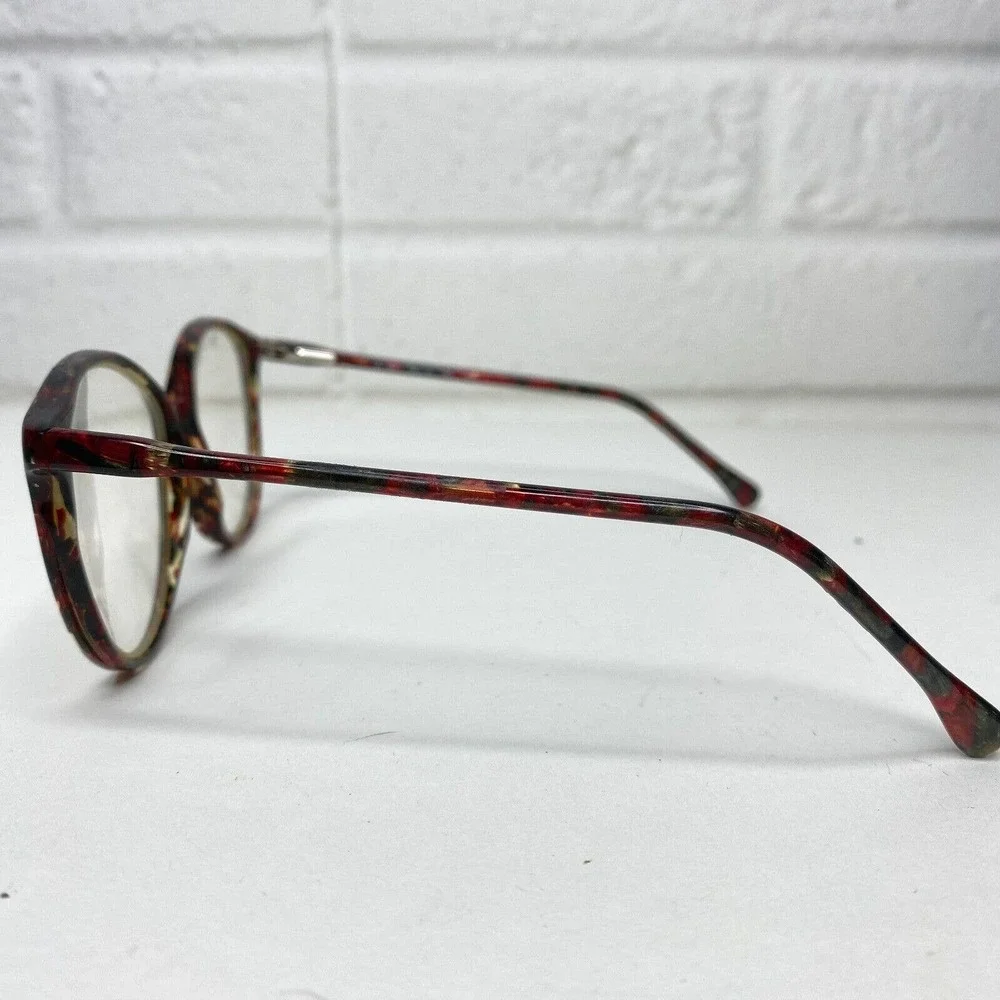 VTG Logo‎ Paris Maroon, Green & Clear Mixed Plastic Eyeglass Frames H2635